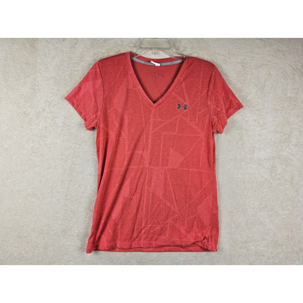 Under Armour Women's Threadborne Heartgear Short Sleeve V Neck Top Size M